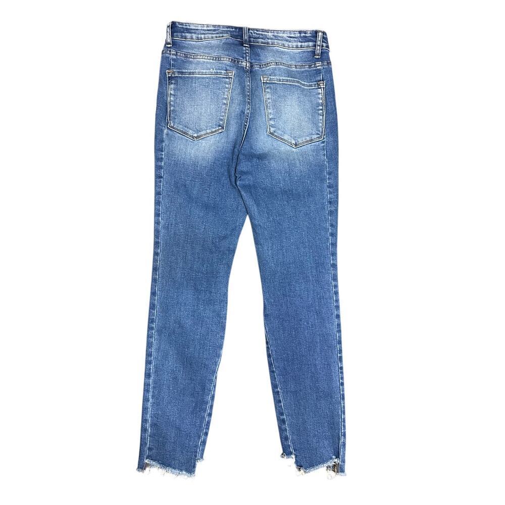 Vervet Flying Monkey High Rise Raw Hem Distressed Stretch Skinny Jeans size 27 - Picture 5 of 8